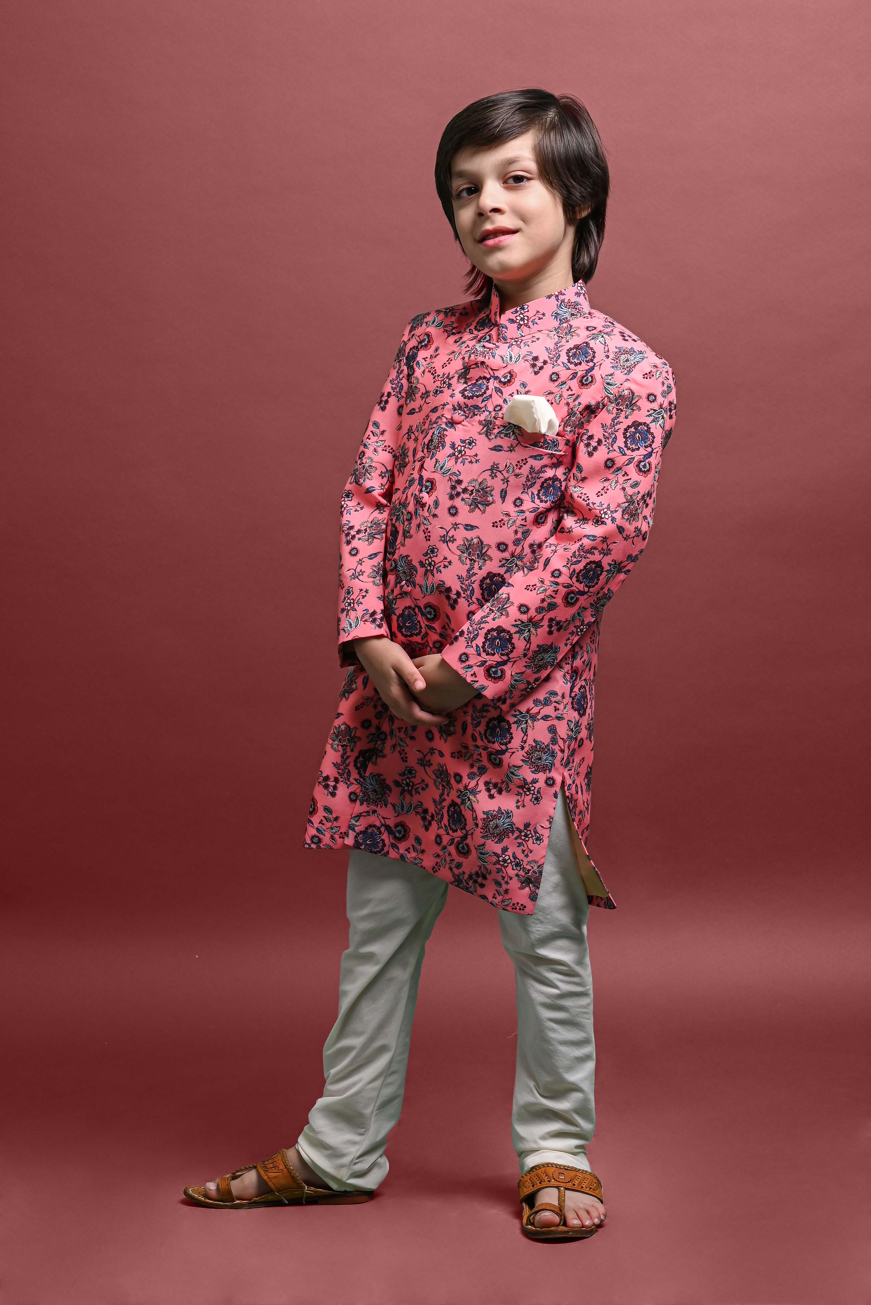 Peach Sherwani Set For Boys Vesham Retails