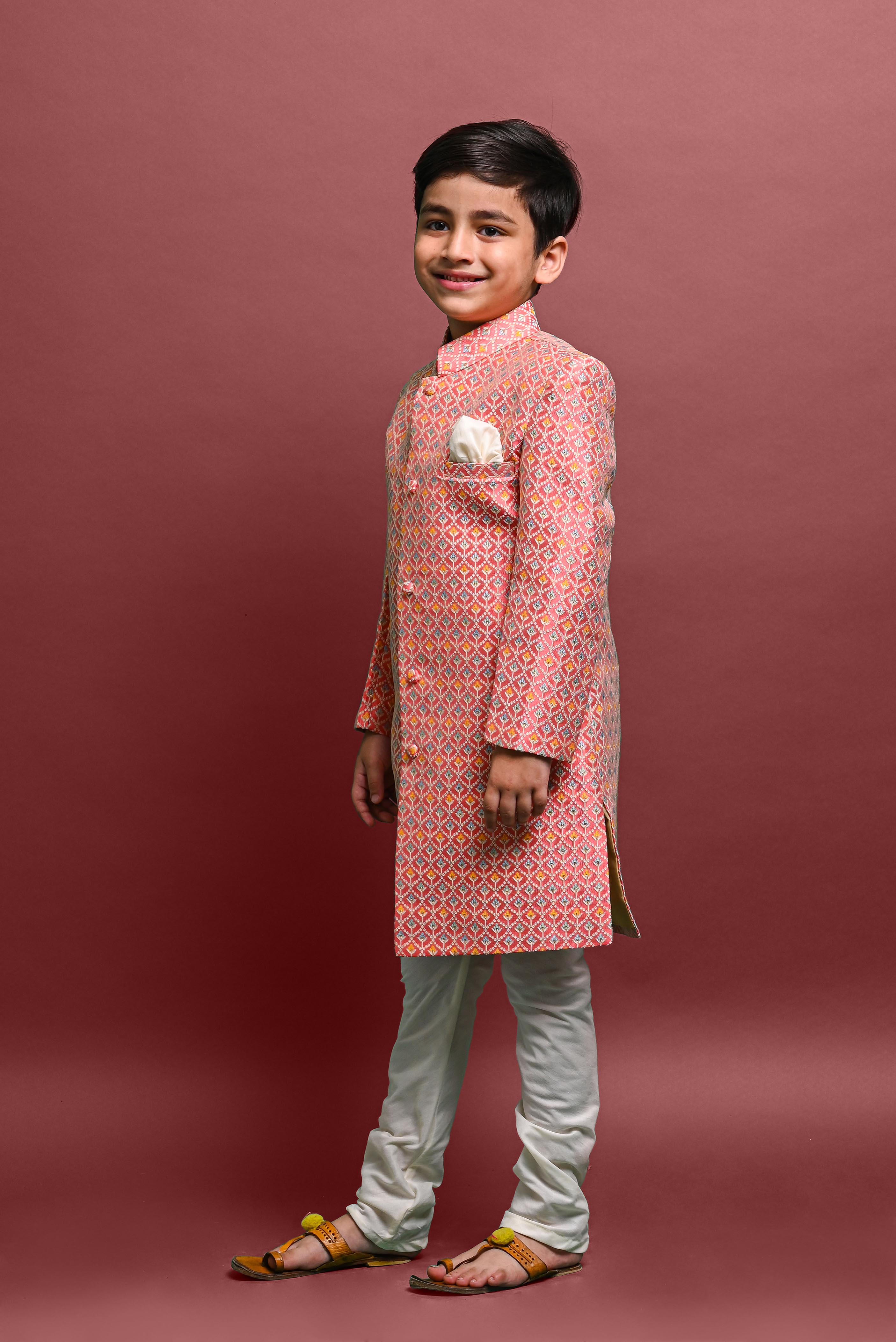 Pink Sherwani Set For Boys Vesham Retails