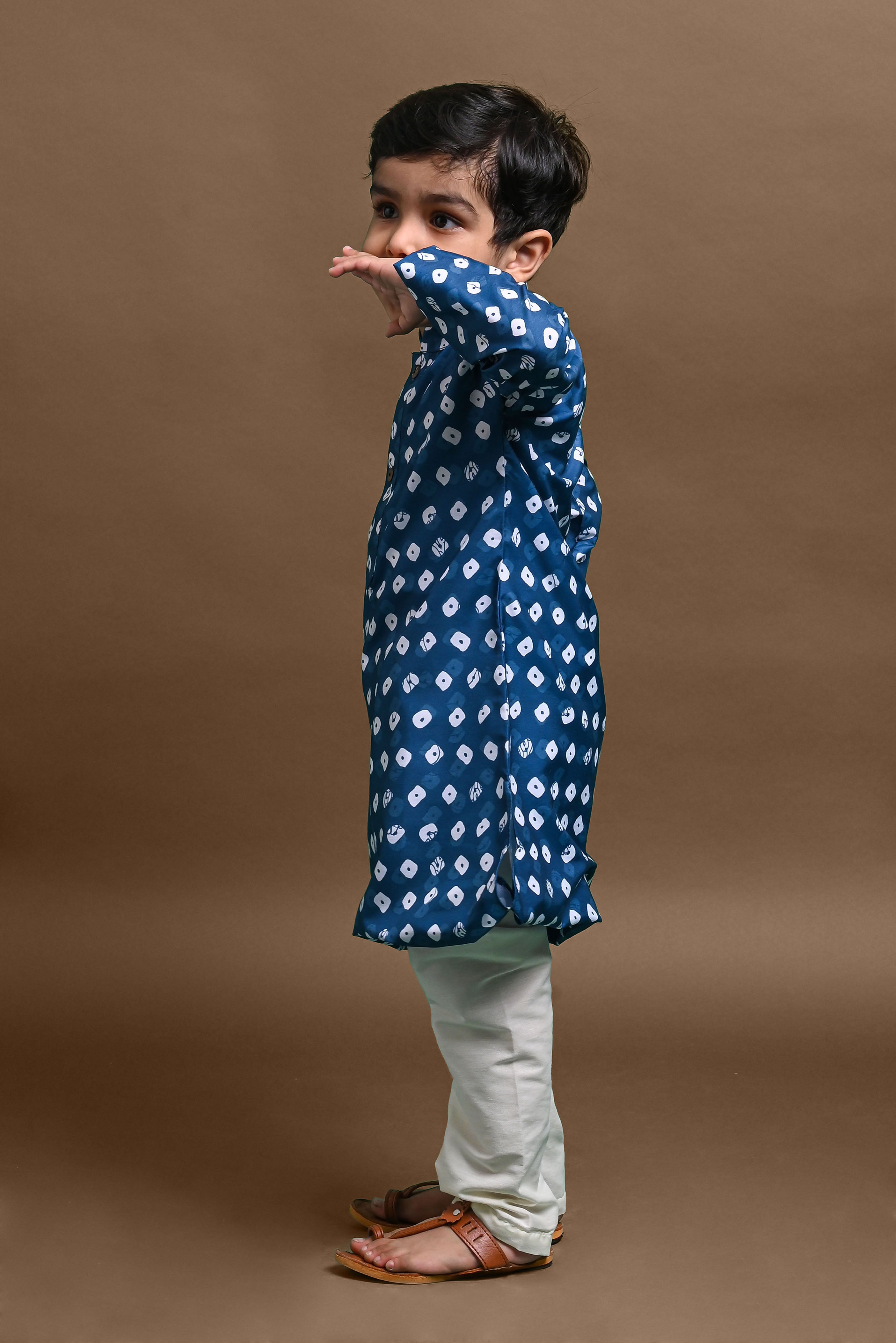 Blue Printed Kurta With Pajama Set For Boys Vesham Retails