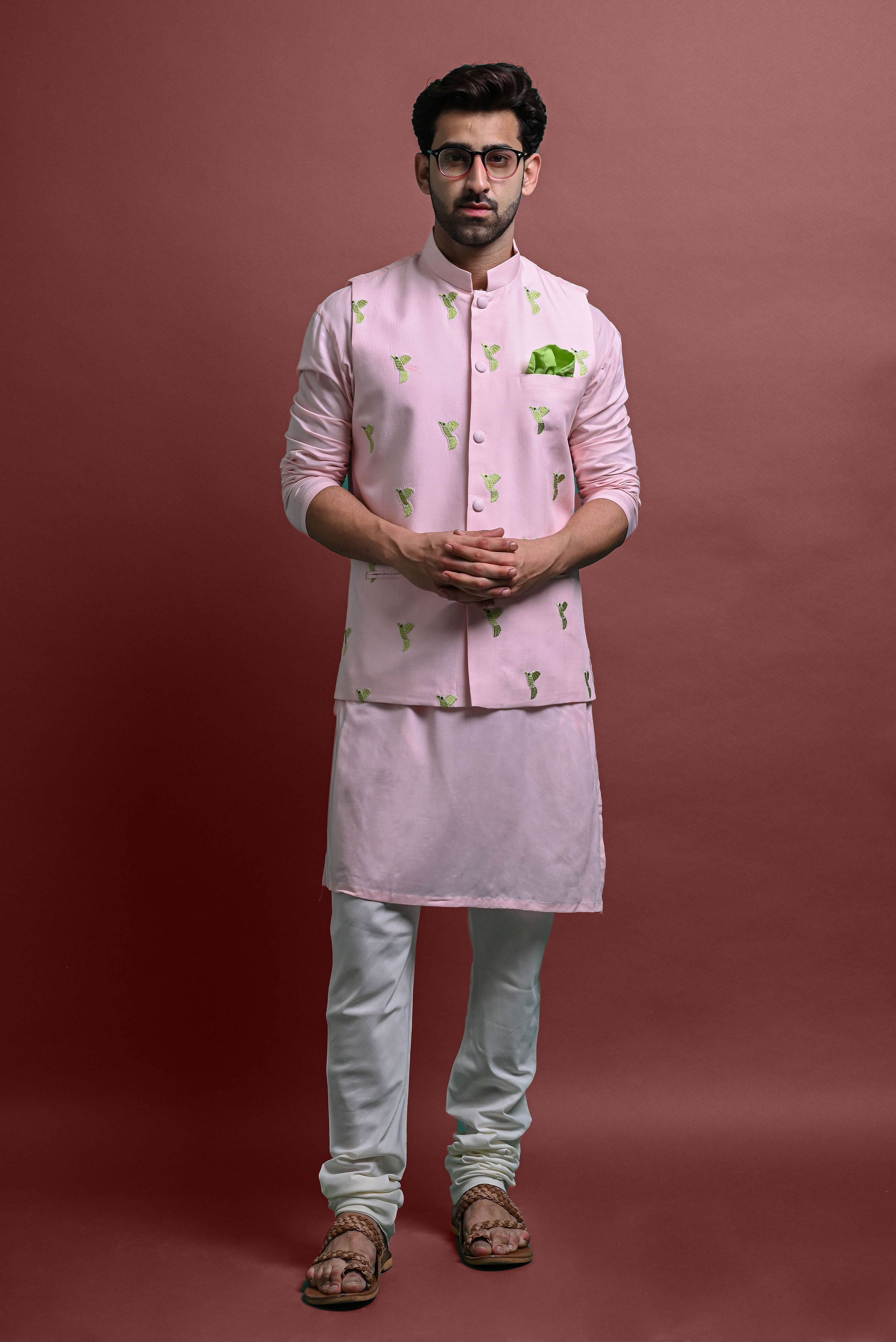 Kurta Churidar With Jacket Set For Men Vesham Retails