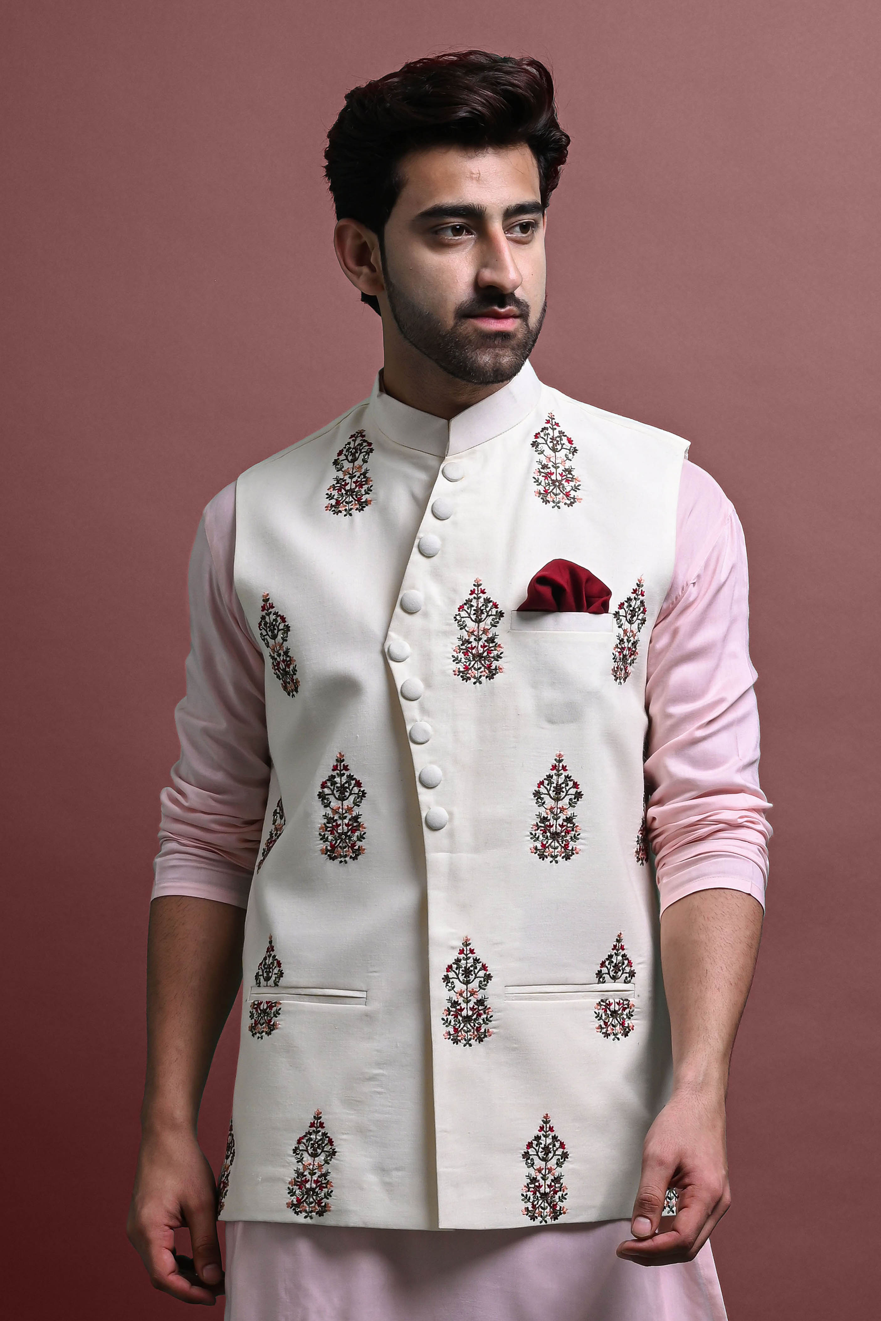 Kurta Churidar With Jacket Set For Men Vesham Retails