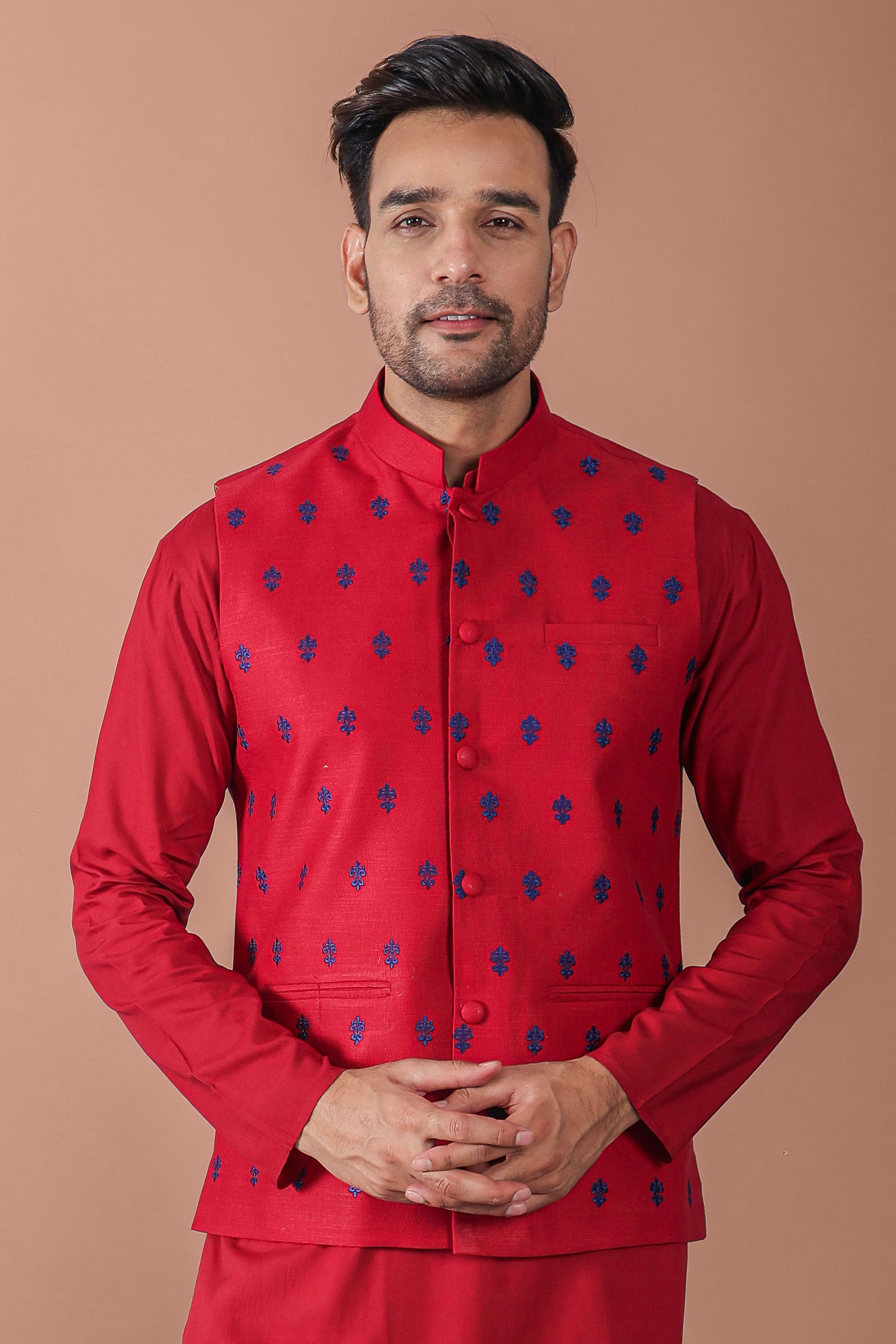 Kurta Churidar With Jacket Set For Men Vesham Retails