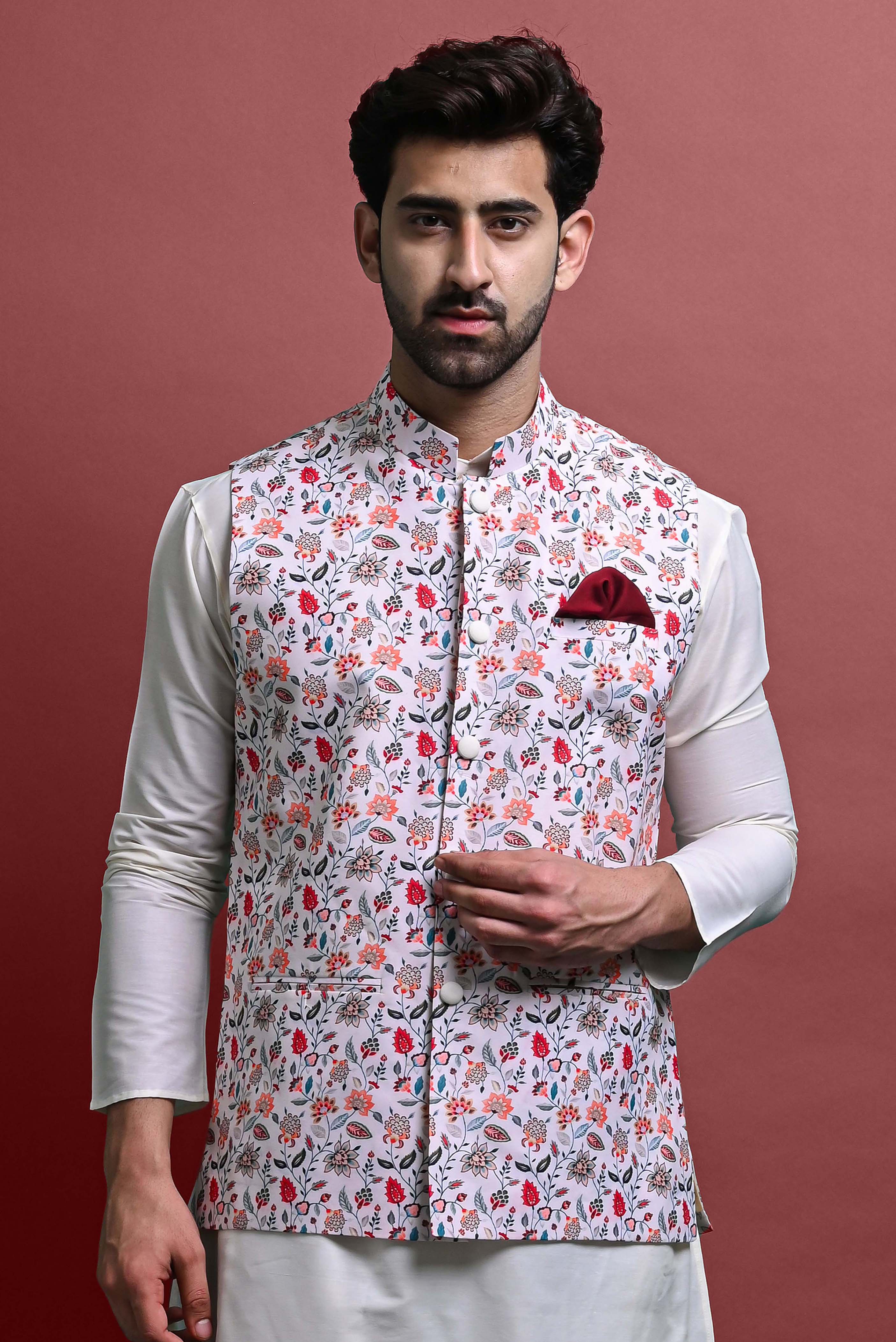 Kurta Churidar With Jacket Set For Men Vesham Retails