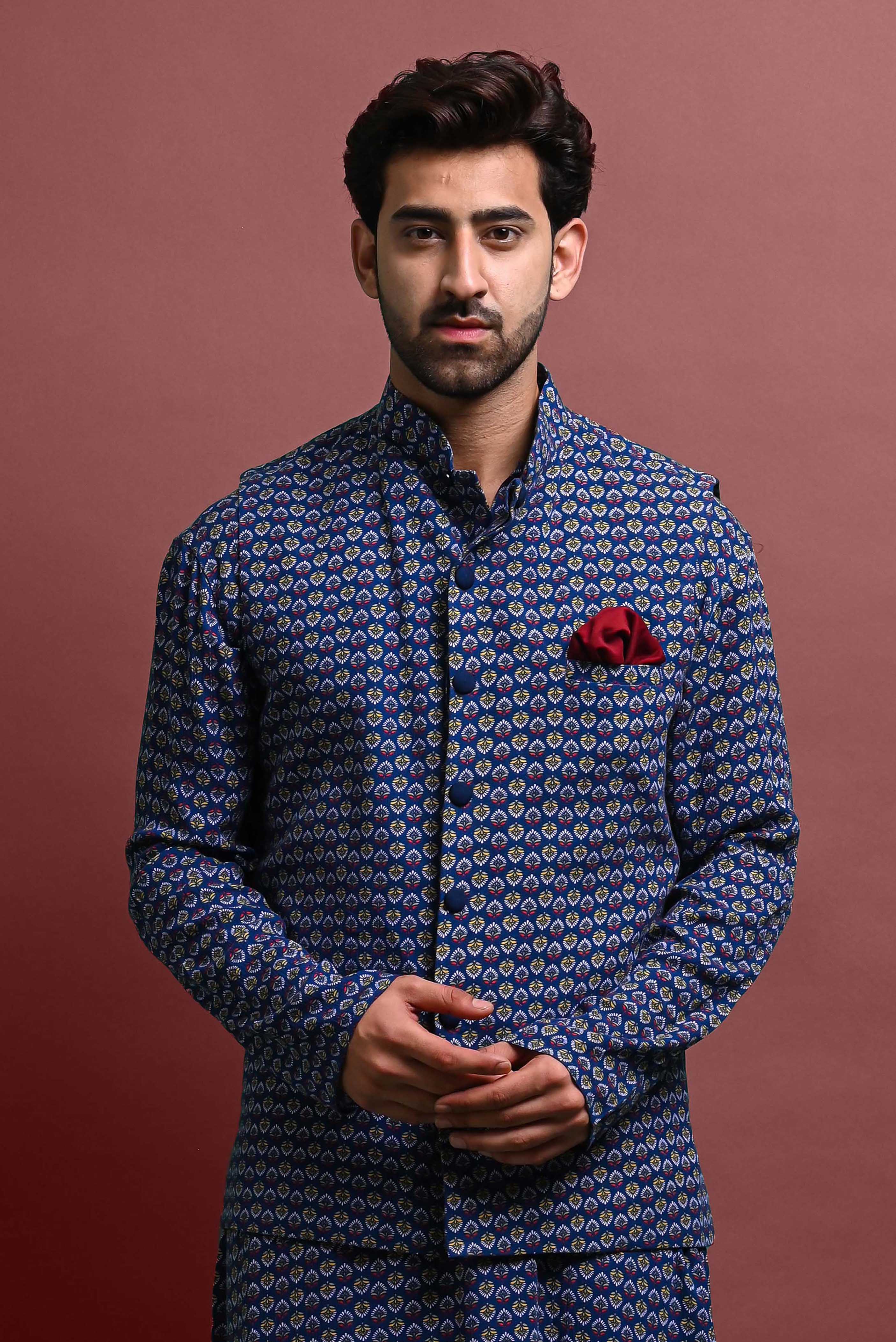 Kurta Patiala With Jacket Set For Men Vesham Retails