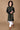 Cotton Golden Lace Work Black Kurta And Pajama Set Vesham Retails