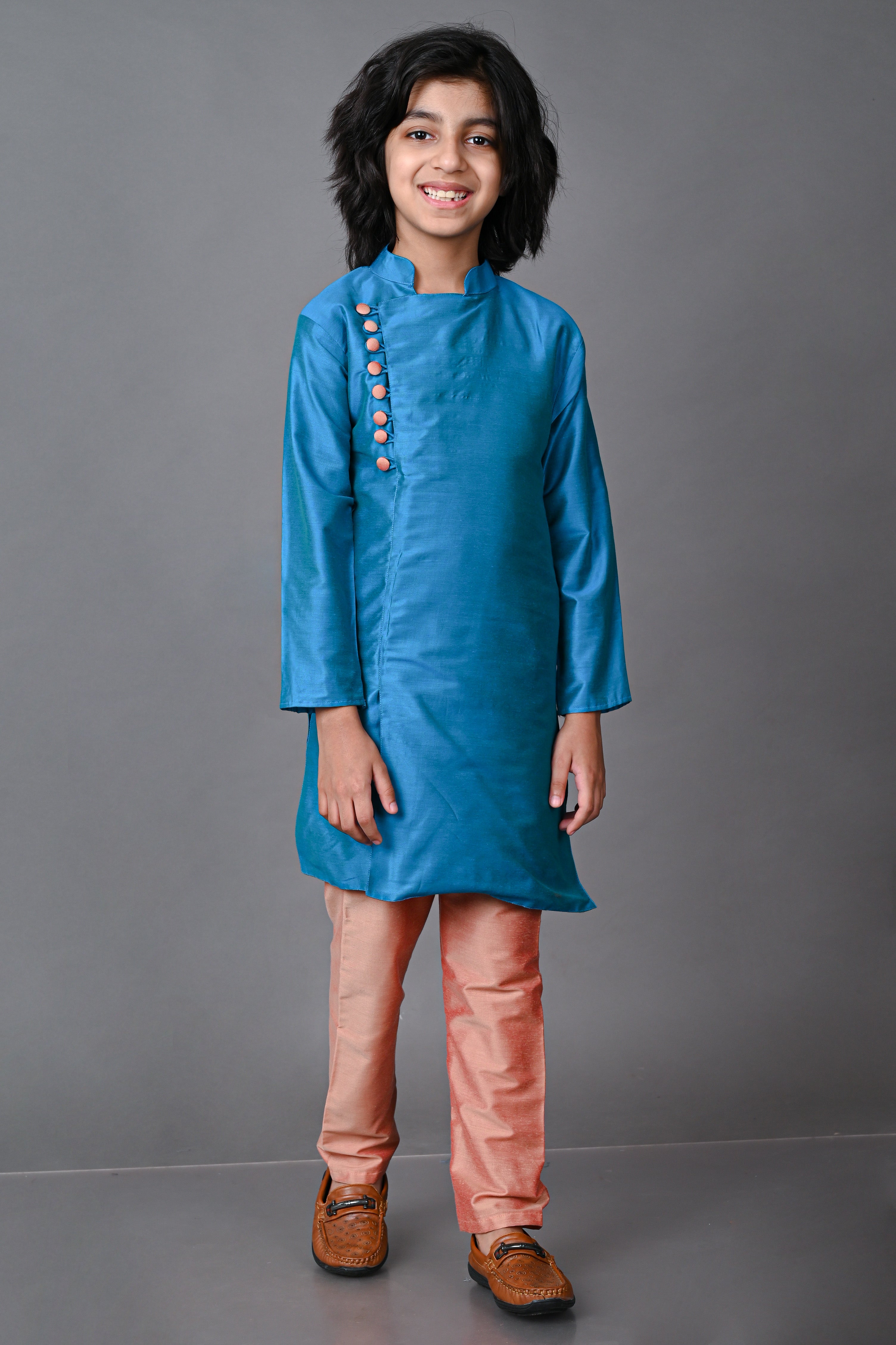 Cotton Silk Green Kurta with Pajama Set Vesham Retails